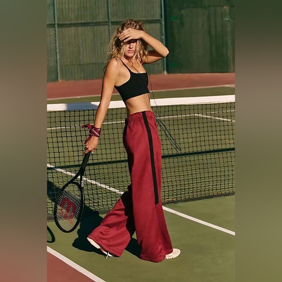 Free People x FP Movement Fineline Pants, Track Pants, Sour Cherry, Size Small - Picture 6 of 7